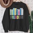 Freadom Books Reader Librarian Reading Sweatshirt Gifts for Old Women