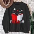 Freadom I Read Banned Books Banned Books Week Librarian Sweatshirt Gifts for Old Women
