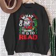 What Fun It Is To Read Books Christmas Santa Reading Books Sweatshirt Gifts for Old Women