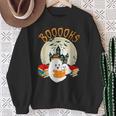 Ghost Book Reading Halloween Booooks Teacher Sweatshirt Gifts for Old Women