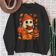 Ghost Reading Book Lovers Autumn Fall Halloween Sweatshirt Gifts for Old Women