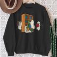 Ghosts Reading Books Teacher Halloween Librarian Boooks Sweatshirt Gifts for Old Women