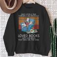 A Girl Who Loves Books Cats And Dogs Cat Book Reading Sweatshirt Gifts for Old Women