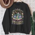 Girl Who Loves Dragons And Books Fantasy Book Reader Sweatshirt Gifts for Old Women Girl Who Loves Dragons And Books Fantasy Book Reader Sweatshirt Gifts for Old Women