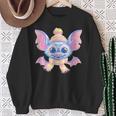 Goat Open Book Reading Animal Lover Graphic Portrait Round Sweatshirt Gifts for Old Women