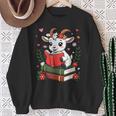 Goat Reading Book Graphic With Floral Sweatshirt Gifts for Old Women Goat Reading Book Graphic With Floral Sweatshirt Gifts for Old Women