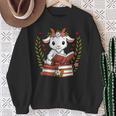 Goat Reading Book Graphic Goat With Book Floral Sweatshirt Gifts for Old Women Goat Reading Book Graphic Goat With Book Floral Sweatshirt Gifts for Old Women