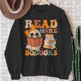 Groovy Booooks Ghost Read More Books Teacher Halloween Men Women Kids Sweatshirt Gifts for Old Women