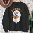 Halloween Boooks Ghost For Book Lover Sweatshirt Gifts for Old Women