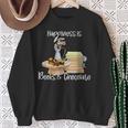 Happiness Is Books And Chocolate Sweatshirt Gifts for Old Women
