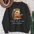 Hedgehog Book Lover Leave Me Alone I'm Reading Girls Sweatshirt Gifts for Old Women Hedgehog Book Lover Leave Me Alone I'm Reading Girls Sweatshirt Gifts for Old Women