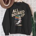 Hedgehog Book Lovers All Booked UP Retro Sweatshirt Gifts for Old Women
