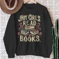 Hot Girls Read Books Reading Bookworm Sweatshirt Gifts for Old Women