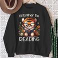 I'd Rather Be Reading Cute Tiger Book Lover Reader Bookworm Sweatshirt Gifts for Old Women