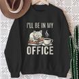 I’Ll Be In My Office Cat Coffee Book Reading Lover Sweatshirt Gifts for Old Women