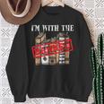 I'm With The Banned Books For a Literature Teacher Sweatshirt Gifts for Old Women