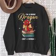 I'm A Book Dragon Not A Worm Reading Library Reader Bookworm Sweatshirt Gifts for Old Women