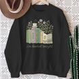 I'm Booked Tonight Cozy Floral Book Lover Graphic Sweatshirt Gifts for Old Women