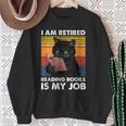 I'm Retired Reading Books Is My Job Cat Reader Sweatshirt Gifts for Old Women