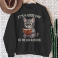 It's A Good Day To Read A Book Cat Pixel Art Sweatshirt Gifts for Old Women