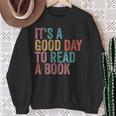 It's A Good Day To Read A Book Retro Vintage Sweatshirt Gifts for Old Women