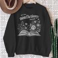 It's Too Nonfictiony Outside Wildflower Book Lover Bookish Sweatshirt Gifts for Old Women