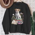 Jack Russell Terrier Bookworm Flowers Book Reading Books Sweatshirt Gifts for Old Women Jack Russell Terrier Bookworm Flowers Book Reading Books Sweatshirt Gifts for Old Women