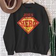 Jesus Is My Superhero Hero Fun Comic Book Sweatshirt Gifts for Old Women Jesus Is My Superhero Hero Fun Comic Book Sweatshirt Gifts for Old Women