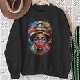 Juneteenth Educated Melanin Queen Afro Women Book Lover Sweatshirt Gifts for Old Women