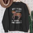 Just A Girl Who Loves Books And Horses Reading Sweatshirt Gifts for Old Women Just A Girl Who Loves Books And Horses Reading Sweatshirt Gifts for Old Women