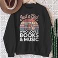 Just a Girl Who Loves Books And Music Sweatshirt Gifts for Old Women