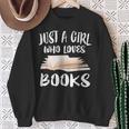 Just A Girl Who Loves Books Reader Lover T-Shirt Sweatshirt Gifts for Old Women
