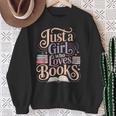 Just a Girl Who Loves Books Reading Lover Aesthetic Sweatshirt Gifts for Old Women Just a Girl Who Loves Books Reading Lover Aesthetic Sweatshirt Gifts for Old Women