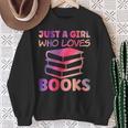 Just A Girl Who Loves Books Sweatshirt Gifts for Old Women