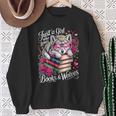 Just A Girl Who Loves Books And Wolves Cute Reading Nerd Sweatshirt Gifts for Old Women