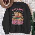 Just A Girl Who Loves Cats & Books Shirt Women Bookworm Sweatshirt Gifts for Old Women Just A Girl Who Loves Cats & Books Shirt Women Bookworm Sweatshirt Gifts for Old Women