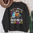 Just A Girl Who Loves Dogs And Books Sweatshirt Gifts for Old Women