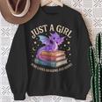 Just A Girl Who Loves Dragons And Books Cute Fantasy Sweatshirt Gifts for Old Women
