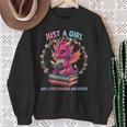 Just A Girl Who Loves Dragons And Books Reading Bookworm Sweatshirt Gifts for Old Women