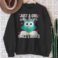 Just A Girl Who Loves Owls And Books Cute Bookworm Sweatshirt Gifts for Old Women Just A Girl Who Loves Owls And Books Cute Bookworm Sweatshirt Gifts for Old Women