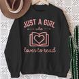 Just A Girl Who Loves To Read Book Lover Nerd Readers Books Sweatshirt Gifts for Old Women Just A Girl Who Loves To Read Book Lover Nerd Readers Books Sweatshirt Gifts for Old Women