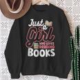 Just A Girl Who Loves Reading Books Book Nerd Librarian Sweatshirt Gifts for Old Women Just A Girl Who Loves Reading Books Book Nerd Librarian Sweatshirt Gifts for Old Women