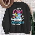 Just A Girl Who Loves Unicorns And Books Animal Reading Sweatshirt Gifts for Old Women