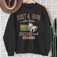 Just A Girl Who Loves Unicorns And Books Women Reading Sweatshirt Gifts for Old Women Just A Girl Who Loves Unicorns And Books Women Reading Sweatshirt Gifts for Old Women