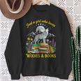 Just A Girl Who Loves Wolves And Books Howling Wolf Moon Sweatshirt Gifts for Old Women