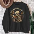 Just One More Chapter Book Lover Bookish Reading Skeleton Sweatshirt Gifts for Old Women