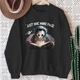 Just One More Page Panda Astronaut Space Suite Book Reading Sweatshirt Gifts for Old Women