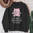 I Just Want To Read Books And Pet My Cat Pastel Goth Kawaii Men Women Kids Sweatshirt Gifts for Old Women
