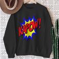 KAPOW Action Super Hero Retro Comic Book Bubble Superhero Sweatshirt Gifts for Old Women KAPOW Action Super Hero Retro Comic Book Bubble Superhero Sweatshirt Gifts for Old Women