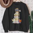 Kawaii Cats Books Coffee Sweatshirt Gifts for Old Women